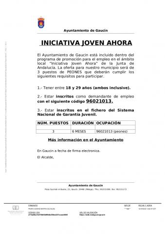 ANUNCIO SAE. INICIATIVA JOVEN AHORA