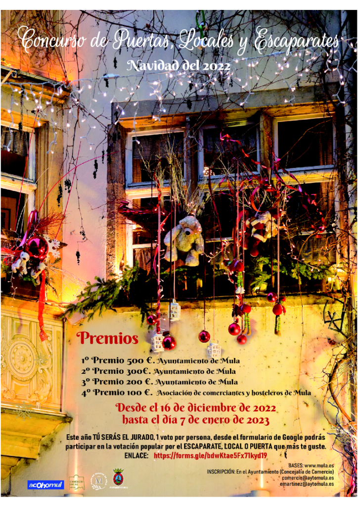 COMERCIO | Votación Concurso de decoración de puertas, locales y escaparates de Navidad del comercio local 2022