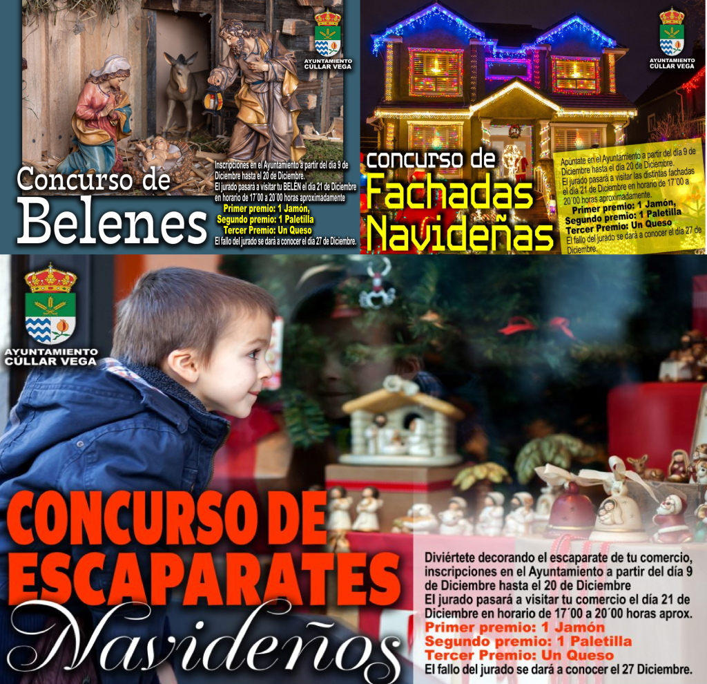 Ganadores de los concursos de Escaparates, Fachadas y Belenes de Cúllar Vega