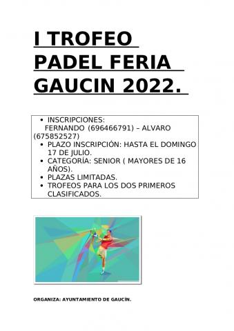 I TROFEO PADEL