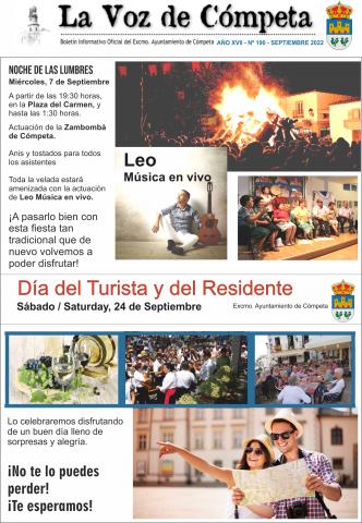 LA VOZ DE CÓMPETA.  Nº 190. SEPTIEMBRE DE 2022