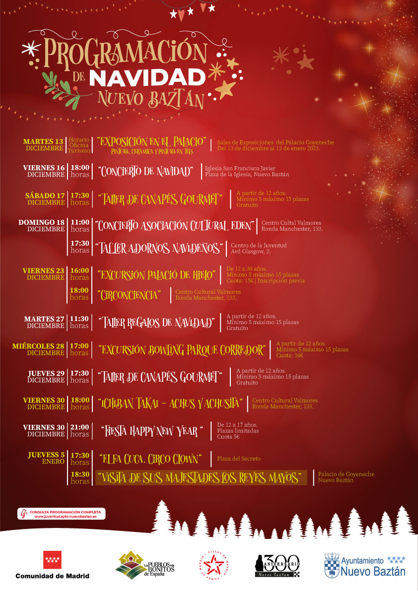 Programación de Navidad de Nuevo Baztán. Un mes de ilusión.