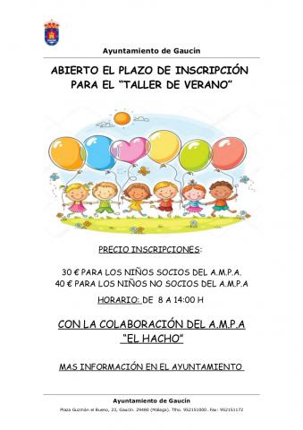 TALLER DE VERANO