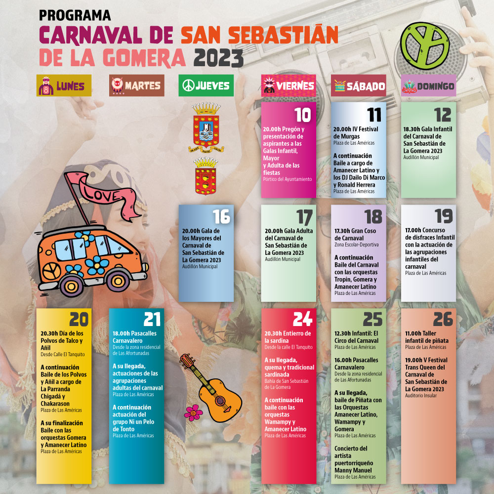 Manny Manuel, cabeza de cartel del Carnaval de San Sebastián de La Gomera