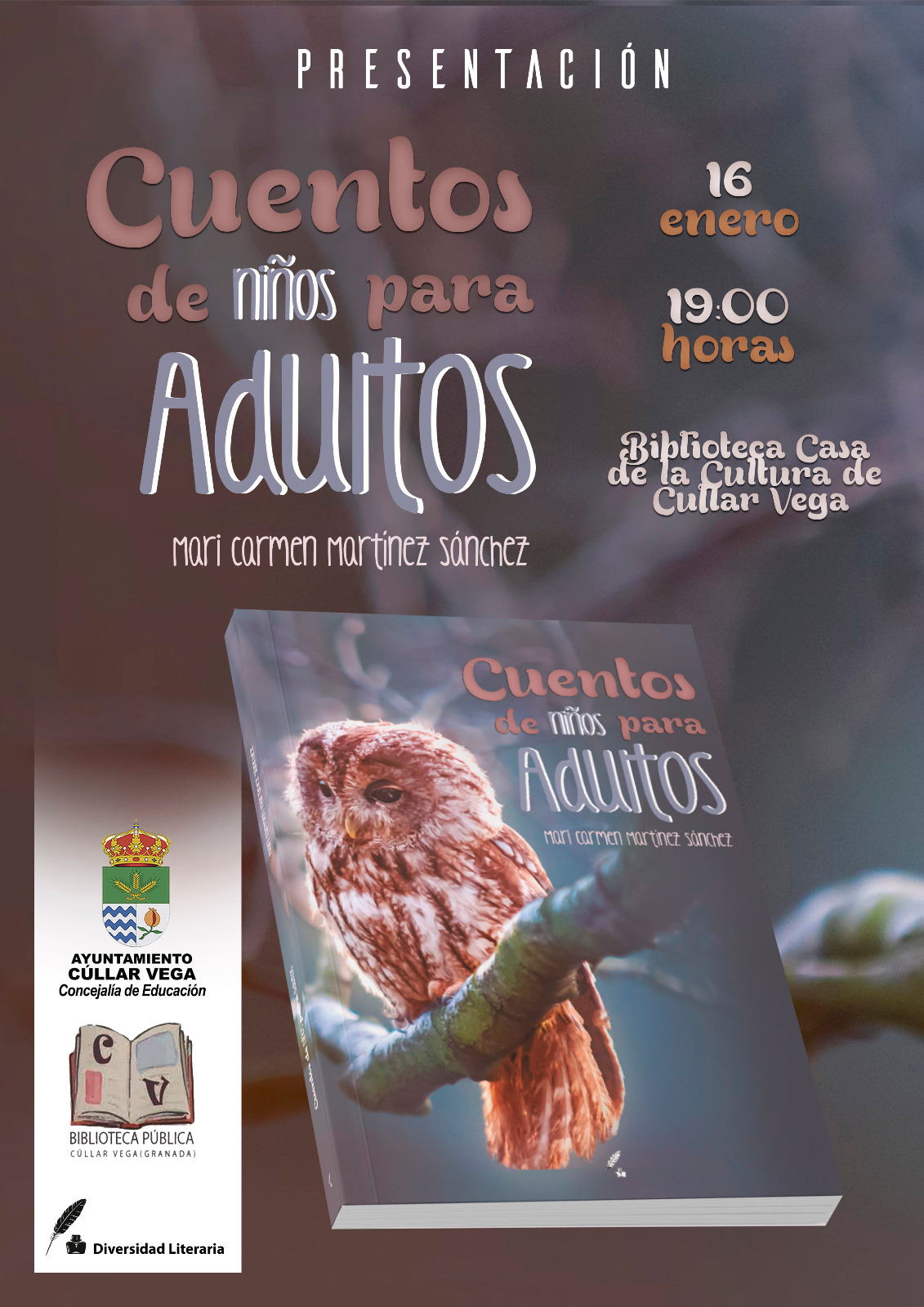 Presentación del libro «Cuentos de Niños para Adultos» de Mari Carmen Martínez Sánchez