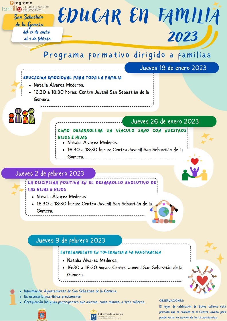 San Sebastián de La Gomera refuerza los servicios de atención social con programas formativos para las familias