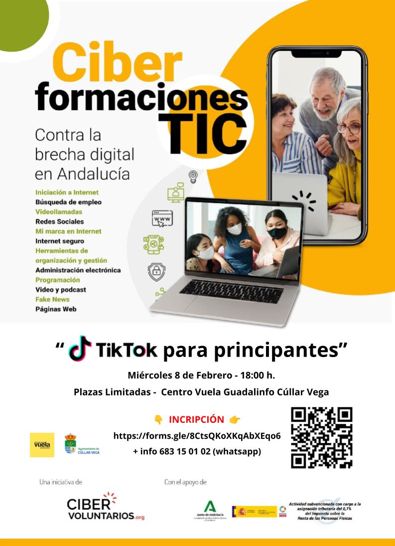 Taller de "TikTok para Principantes" a través de la iniciativa Cibervoluntarios