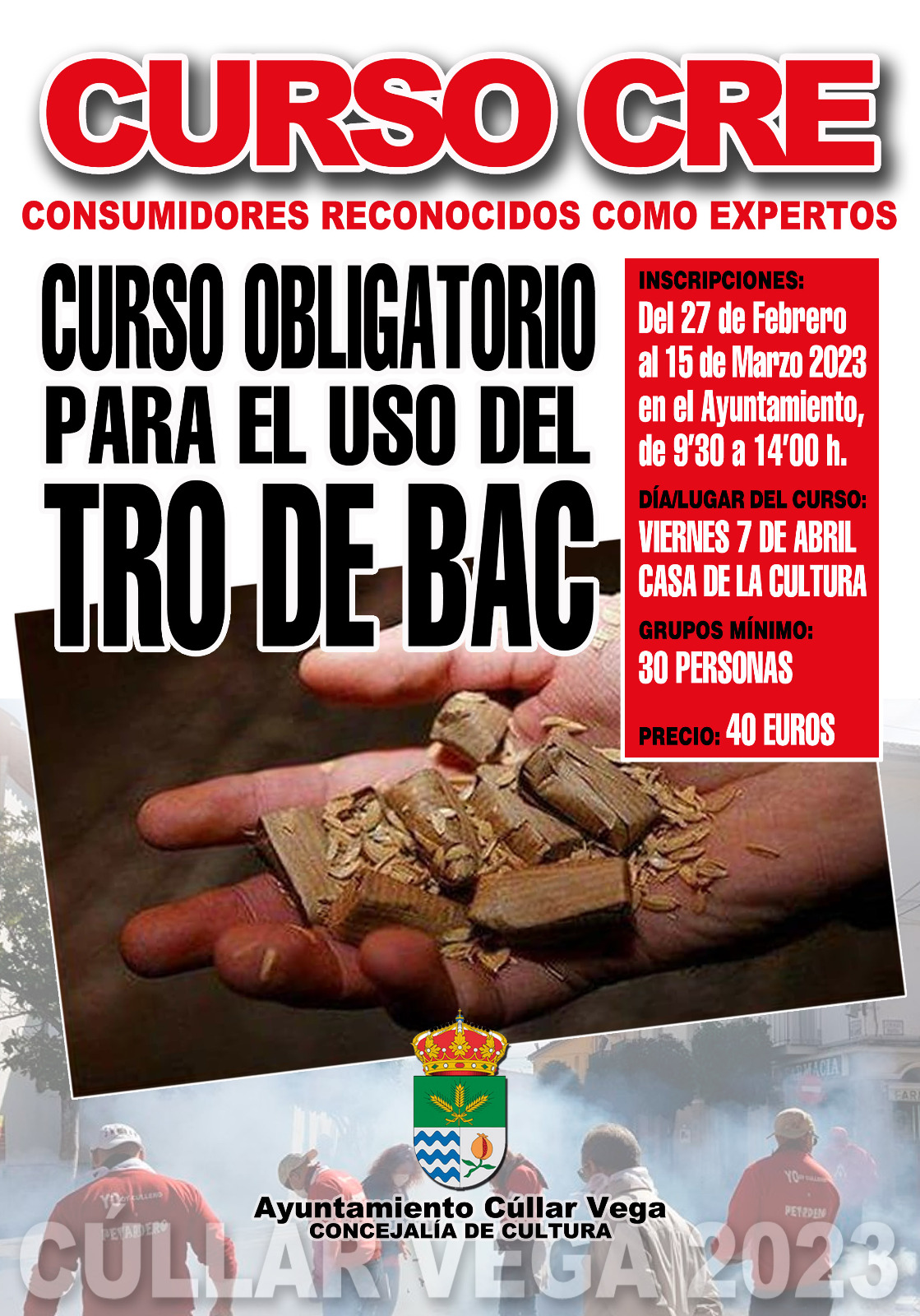 Nuevo Curso CRE obligatorio para el uso del "Tró de Bac" para los petardos del Niño Resucitado