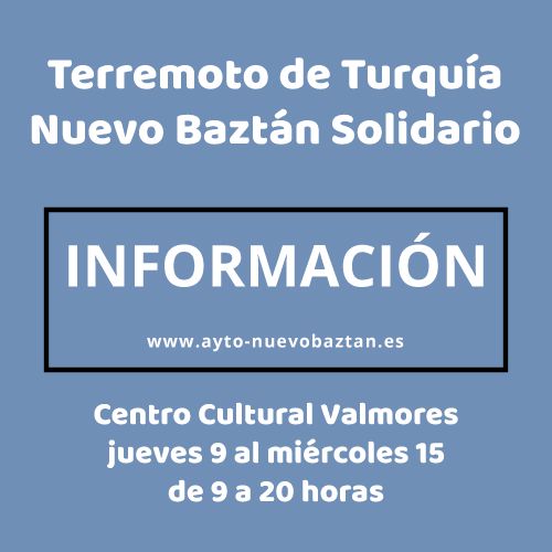 Terremoto en Turquía. Nuevo Baztán solidario.