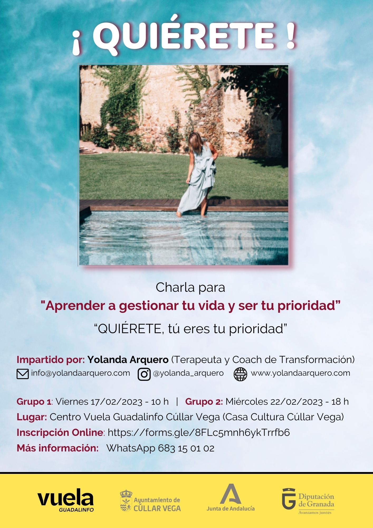¡QUIÉRETE! charla para aprender a gestionar nuestra vida y ser nuestra prioridad