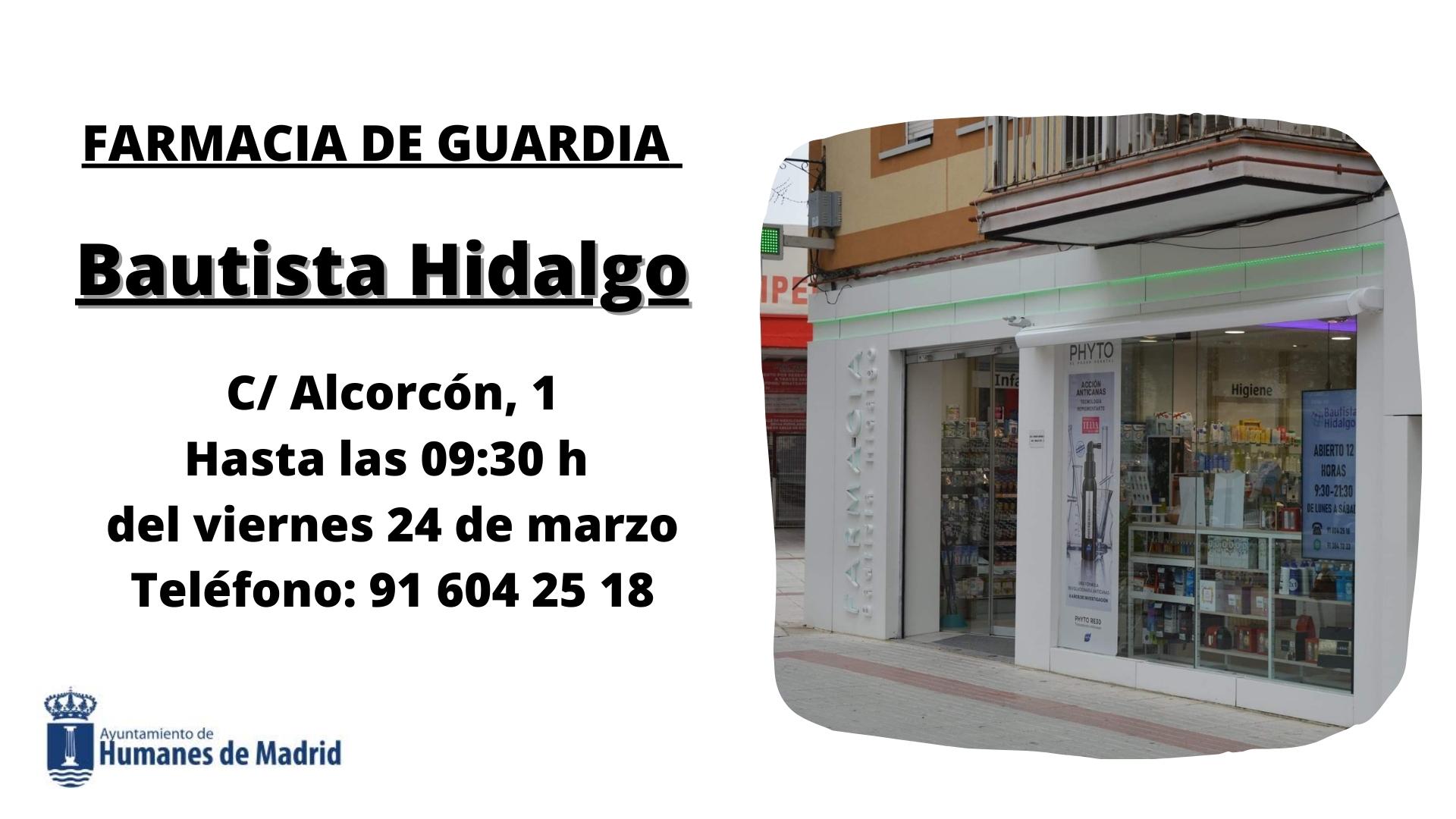 Farmacia de guardia | Ayuntamiento Humanes de Madrid