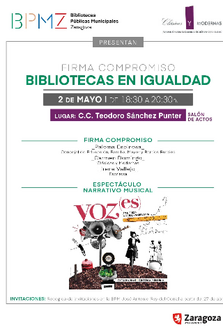 Bibliotecas en igualdad. Agenda Zaragoza. Ayuntamiento de Zaragoza