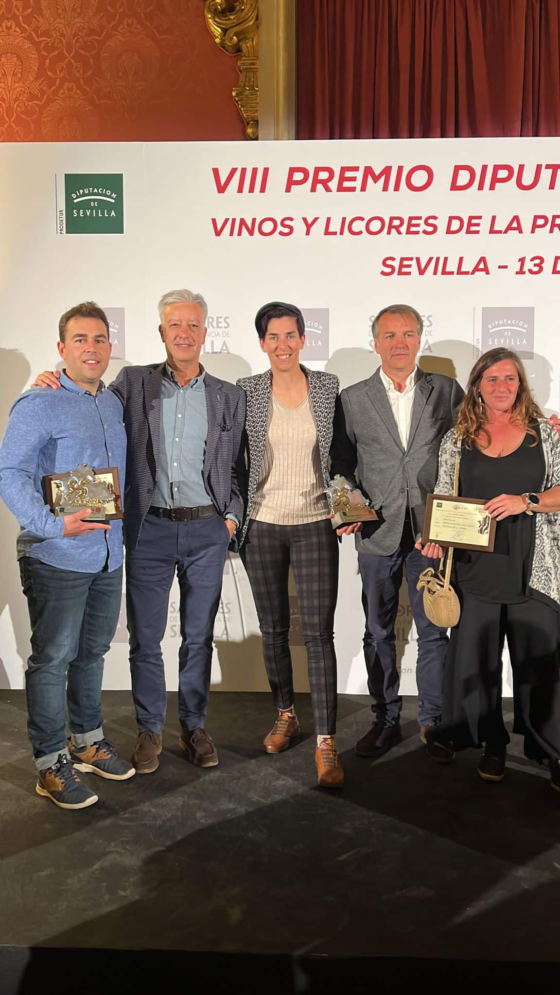 Bodegas Tierra Savia y Colonias de Galeón galardonadas en los VIII Premios Diputación de Sevilla de Vinos y Licores de la Provincia de Sevilla 2023.