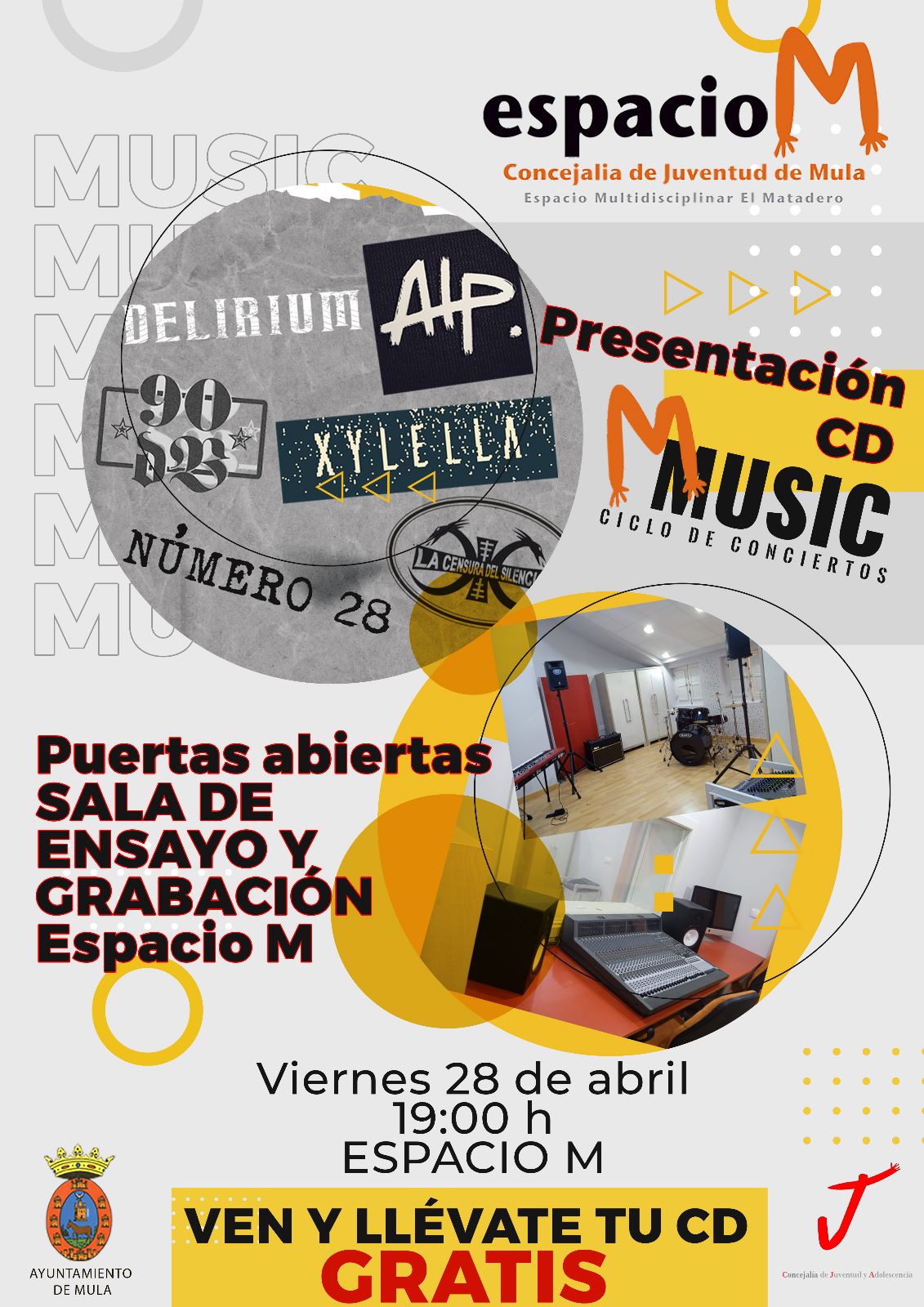 JUVENTUD| Presentación del disco M’Music y Jornada de Puertas Abiertas en la Sala de Grabación del Espacio M