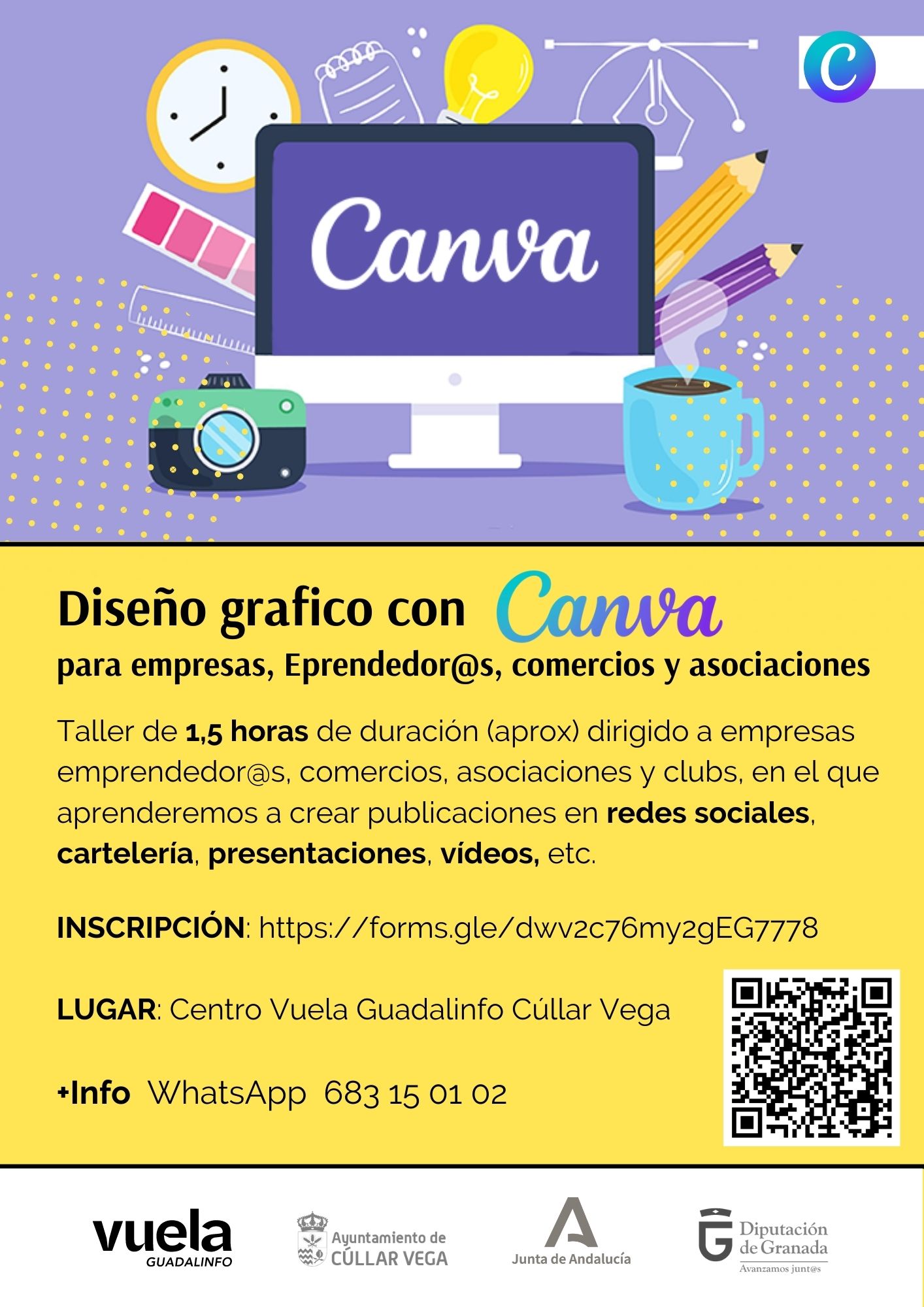 Talleres de Diseño Gráfico para Empresas, Emprendedor@s, Comercios, Asociaciones y Clubes