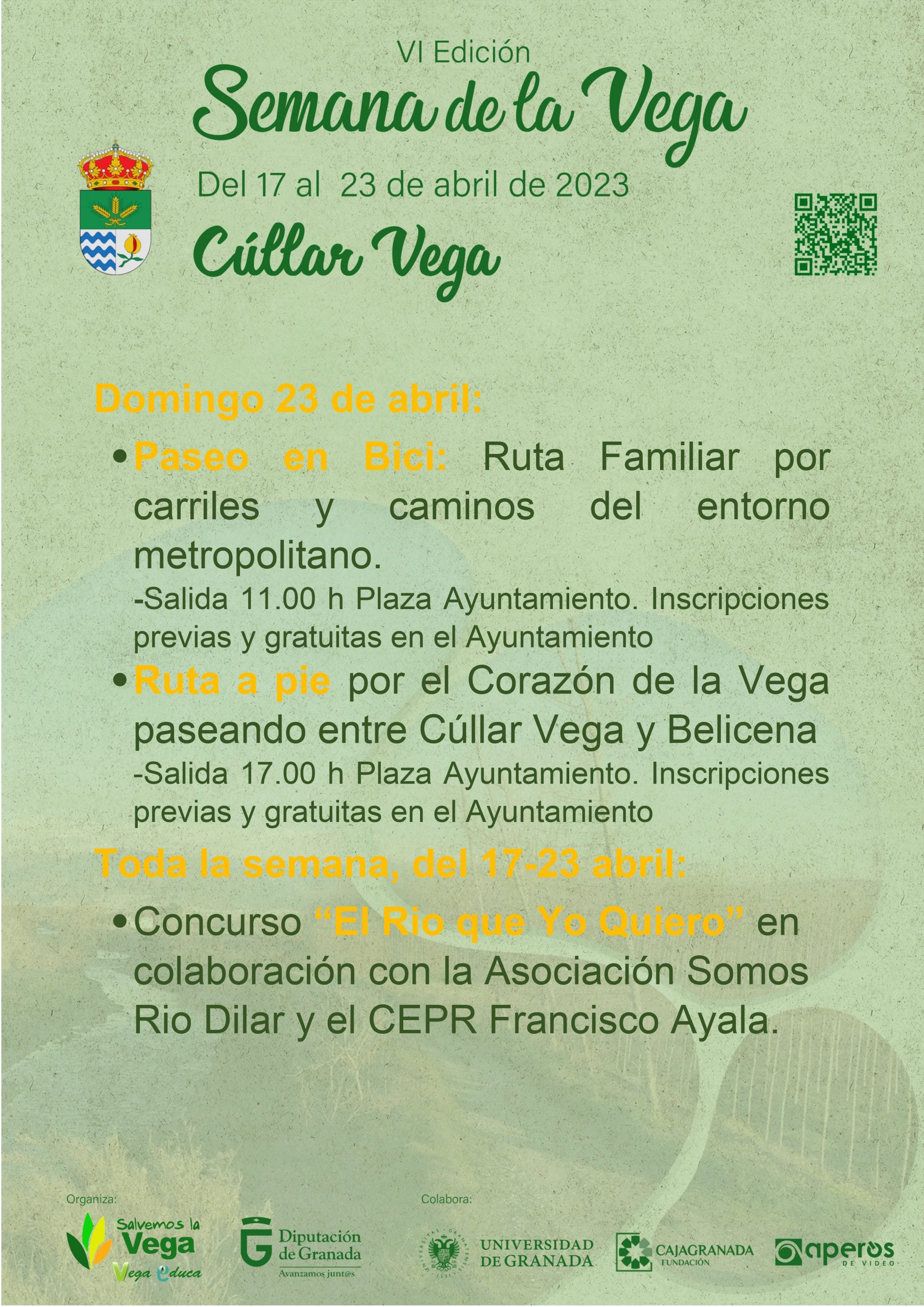Cúllar Vega organiza un concurso para que sus escolares dibujen y escriban sobre los ríos de la Vega