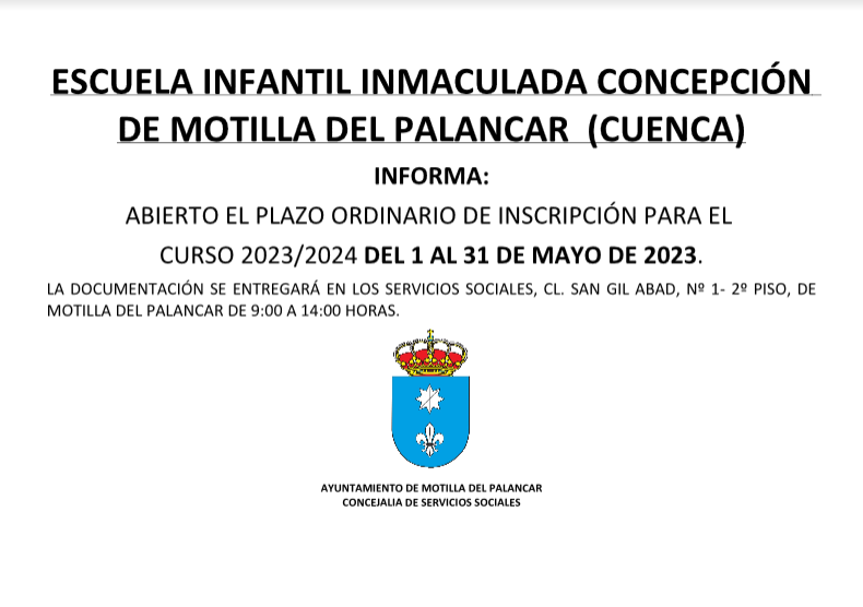 Inscripción Escuela Infantil