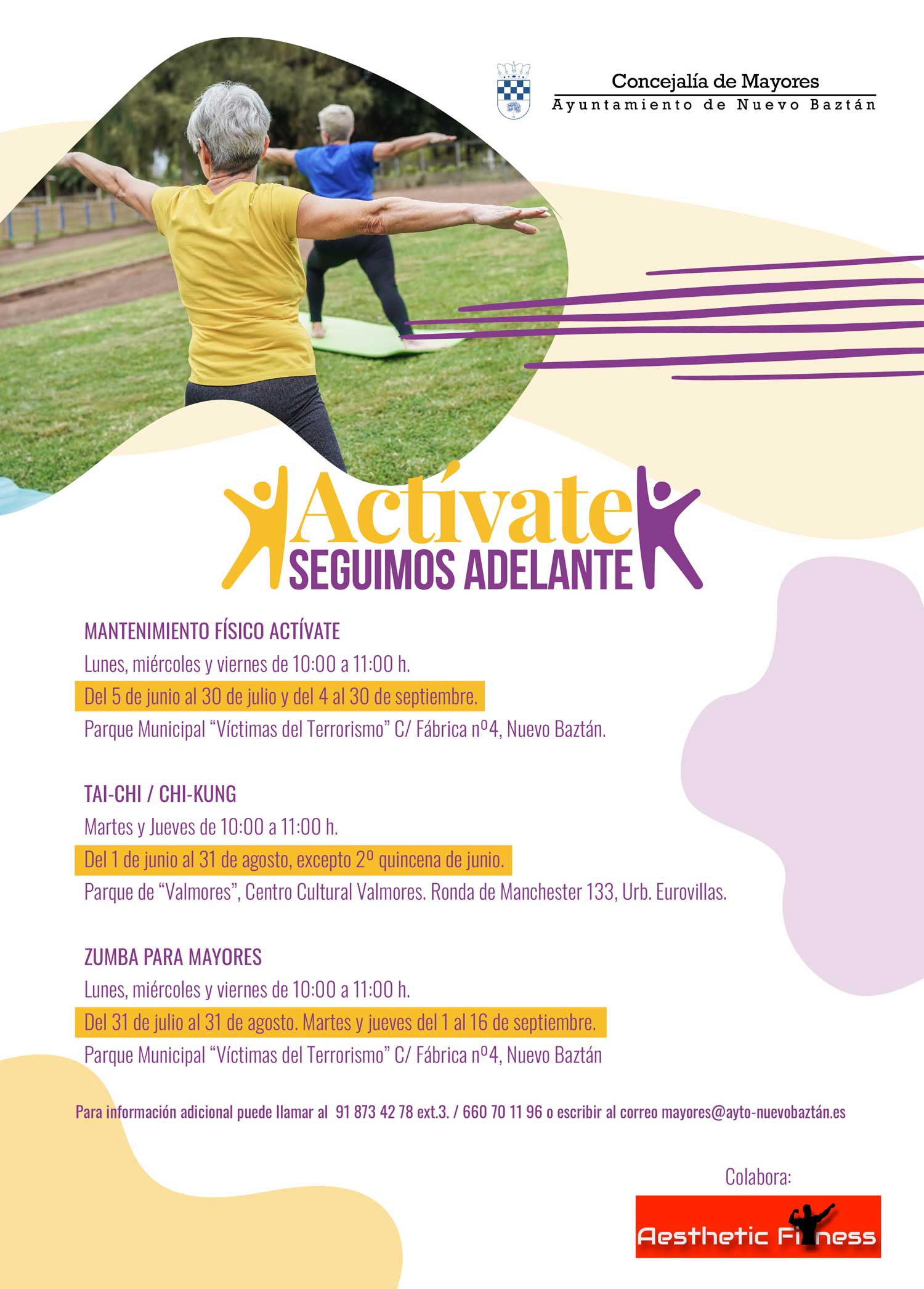 Programa de actividades al aire libre. Concejalía de Mayores