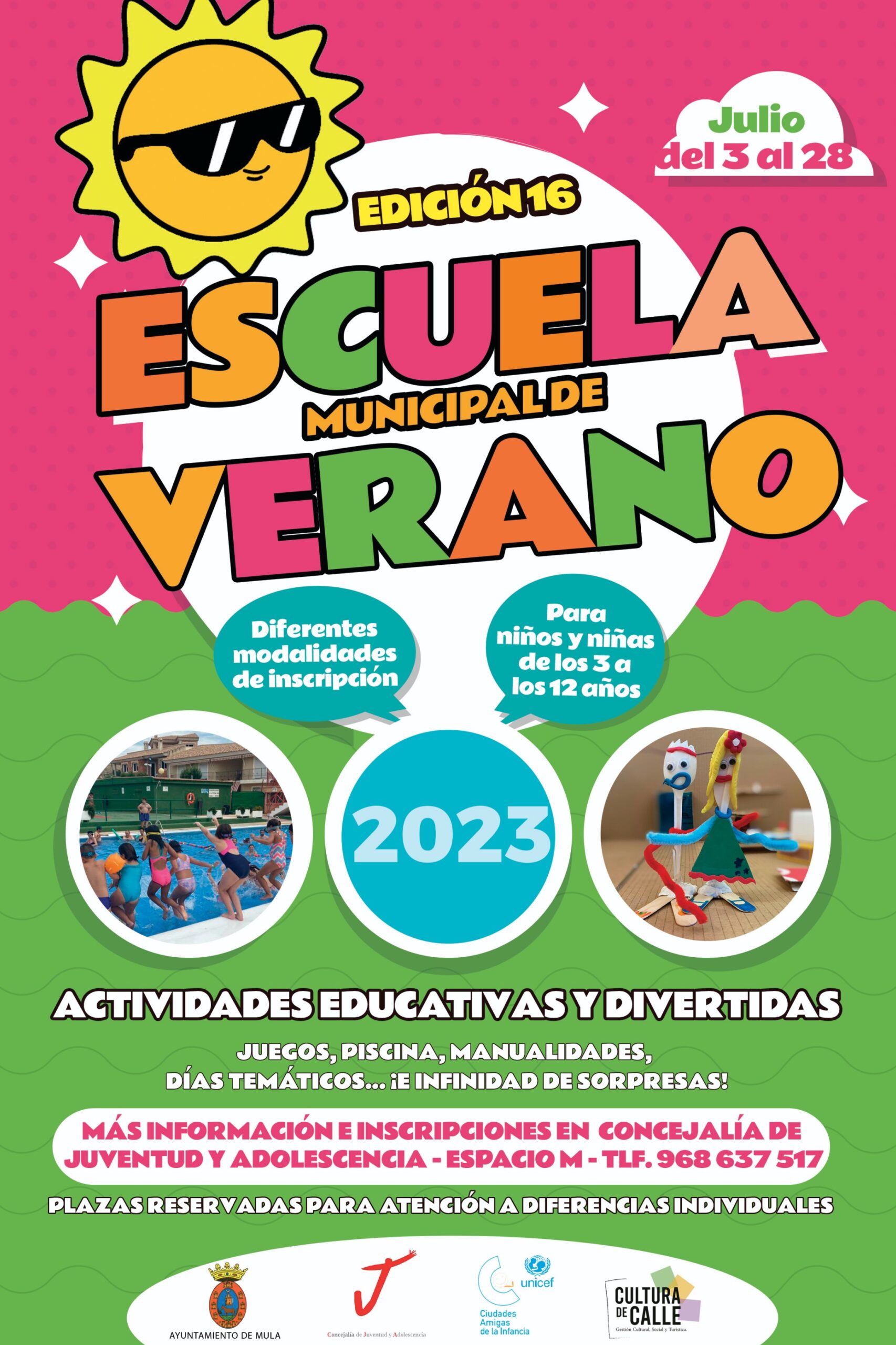 Escuela Municipal de Verano 2023 - inscripciones a partir del lunes, 12 de junio