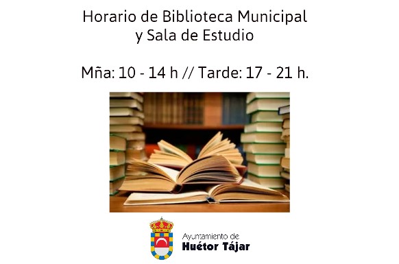 Horario de Biblioteca Municipal y Sala de Estudio