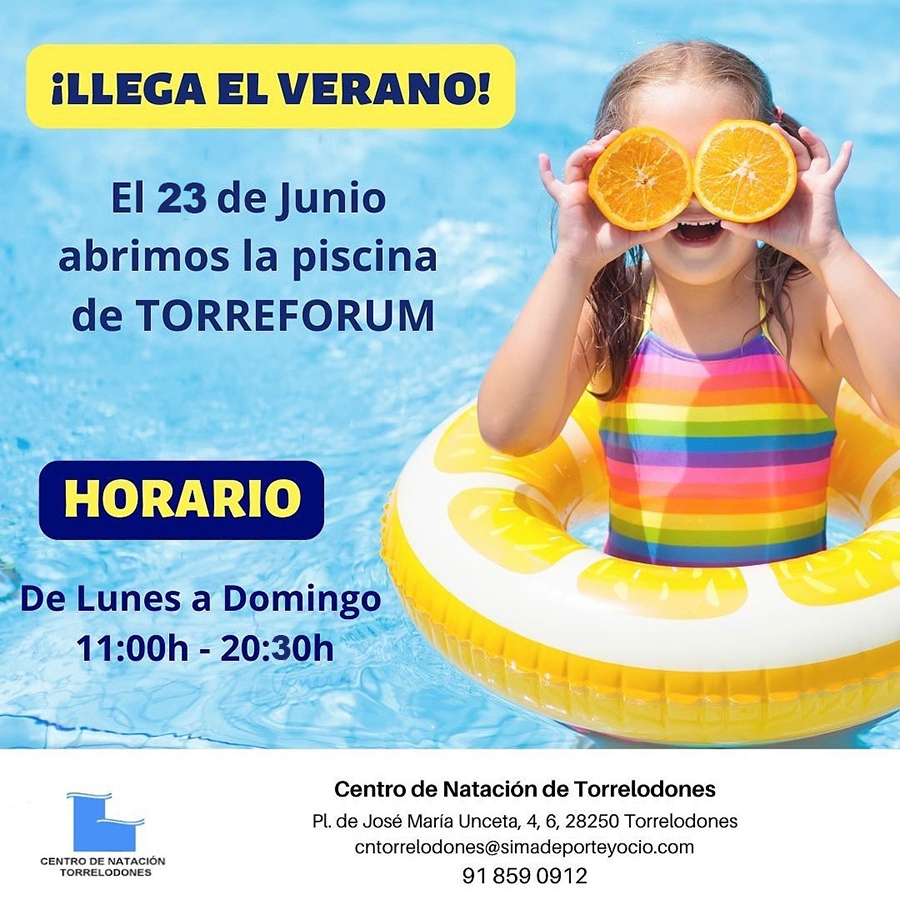 Información piscina de verano temporada 2023