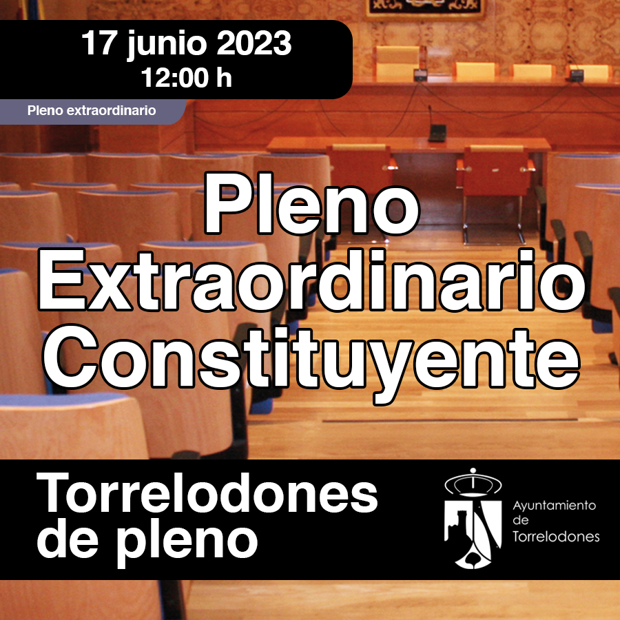 Pleno extraordinario de constitución de la corporación