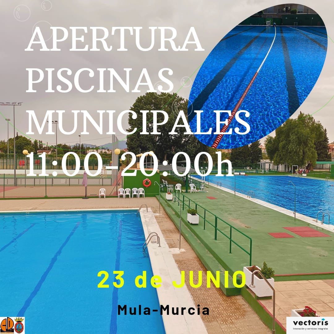 SERVICIOS MUNICIPALES| Las piscinas municipales de Mula abren este viernes, 23 de junio