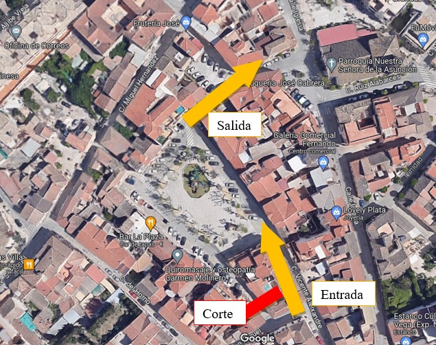 Alteración de acceso al tráfico en Plaza de la Constitución