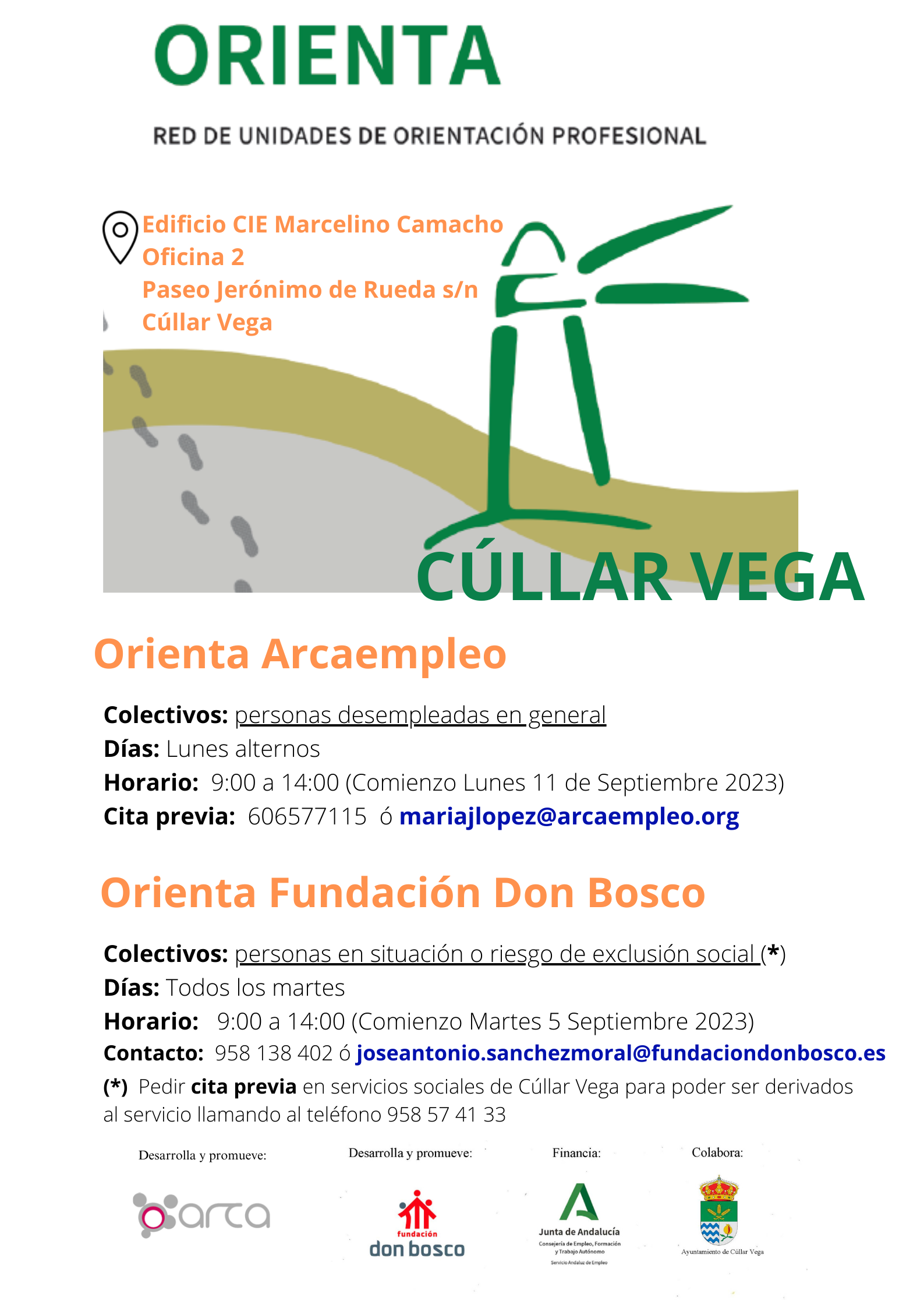 ANDALUCÍA ORIENTA PONE EN MARCHA DOS NUEVAS UNIDADES EN CÚLLAR VEGA
