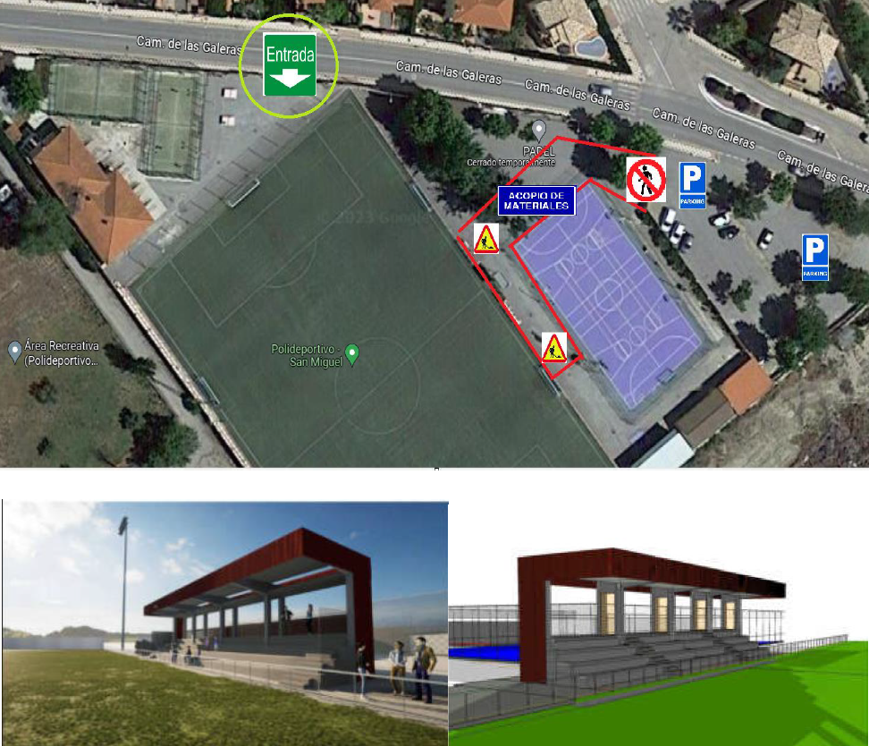 Construcción de Cubierta y Gradería en el Polideportivo Municipal San Miguel