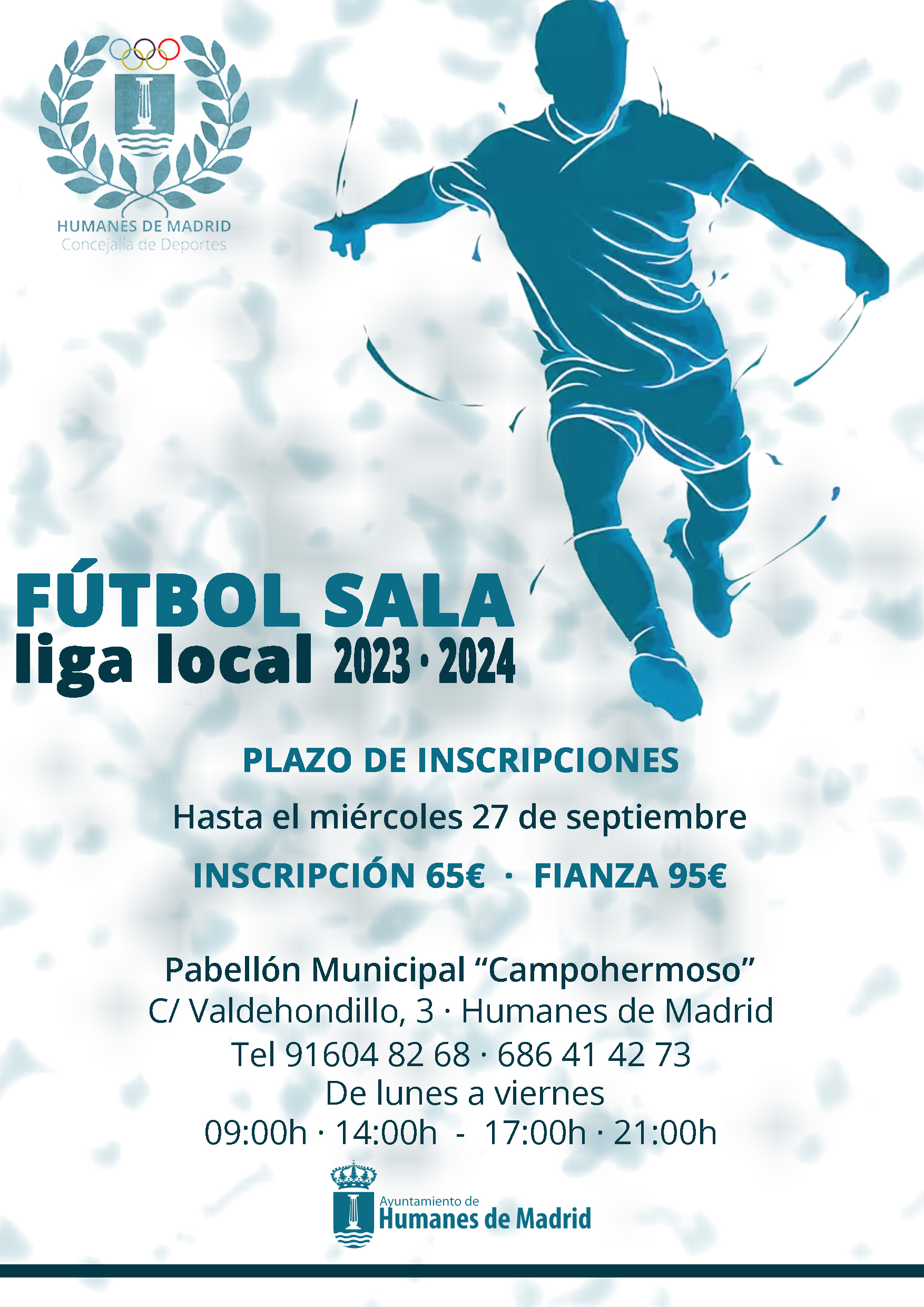 Hasta el 27 de septiembre, abierto el plazo de inscripciones para la Liga Local de Fútbol Sala 2023-24