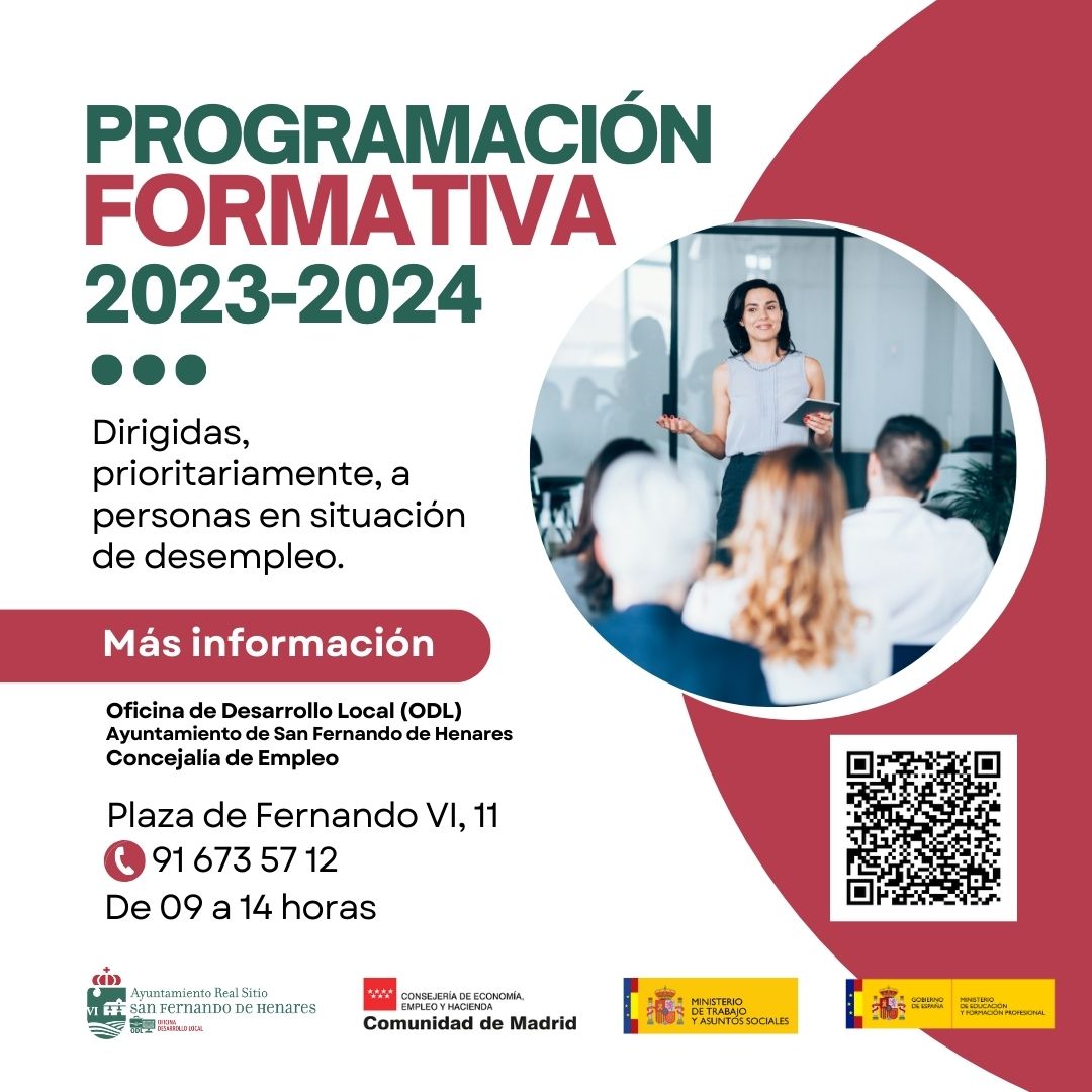NOTA INFORMATIVA: Programación formativa para personas en situación de desempleo