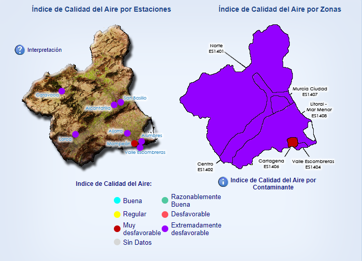 Nivel 3 de alerta por partículas en suspensión por intrusión de masa de aire de polvo sahariano