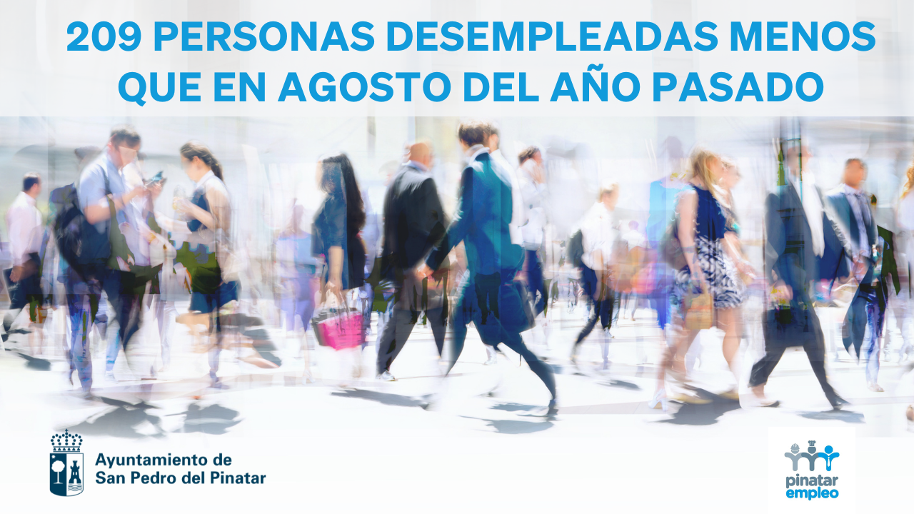 San Pedro del Pinatar registró en agosto 209 desempleados menos que en el mismo mes de 2022