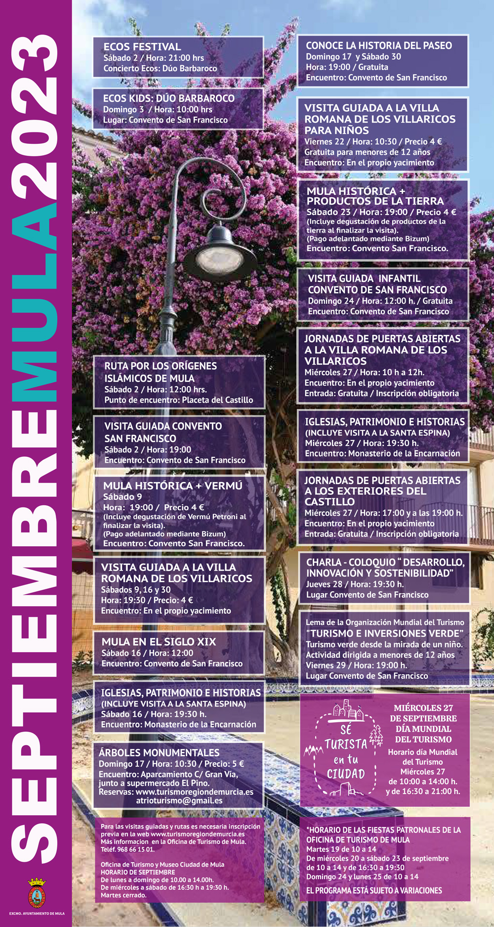 TURISMO| Programa de actividades de septiembre