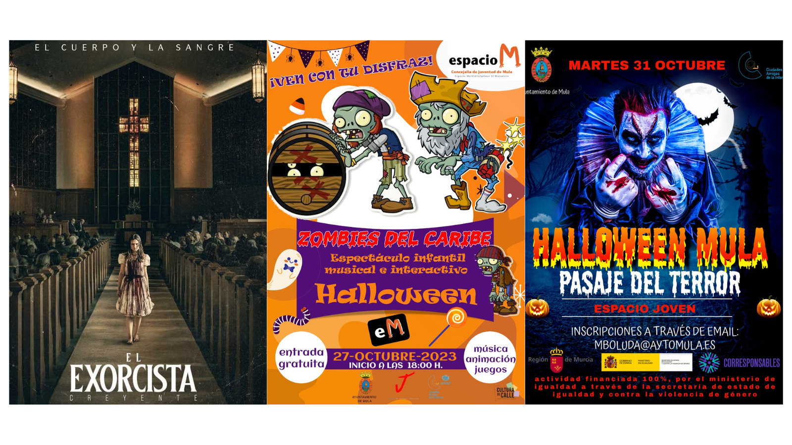 Actividades para celebrar Halloween en Mula: cine, musical infantil y pasaje del terror