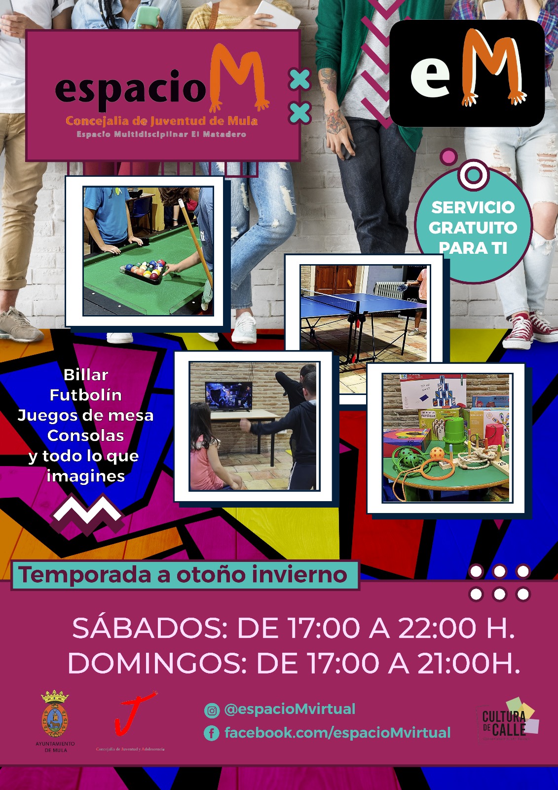 JUVENTUD| Actividades lúdicas para los jóvenes en el Espacio M temporada otoño-invierno
