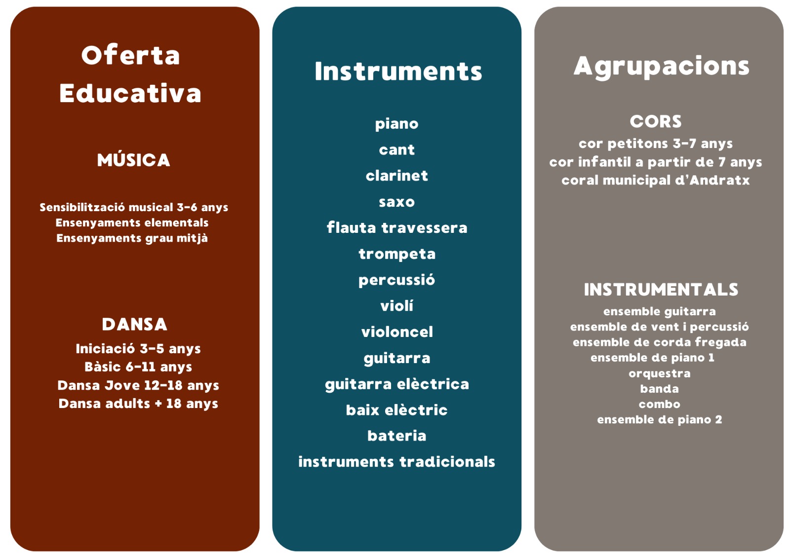MATRÍCULA ESCOLA DE MÚSICA i dansa CURS 2023-2024