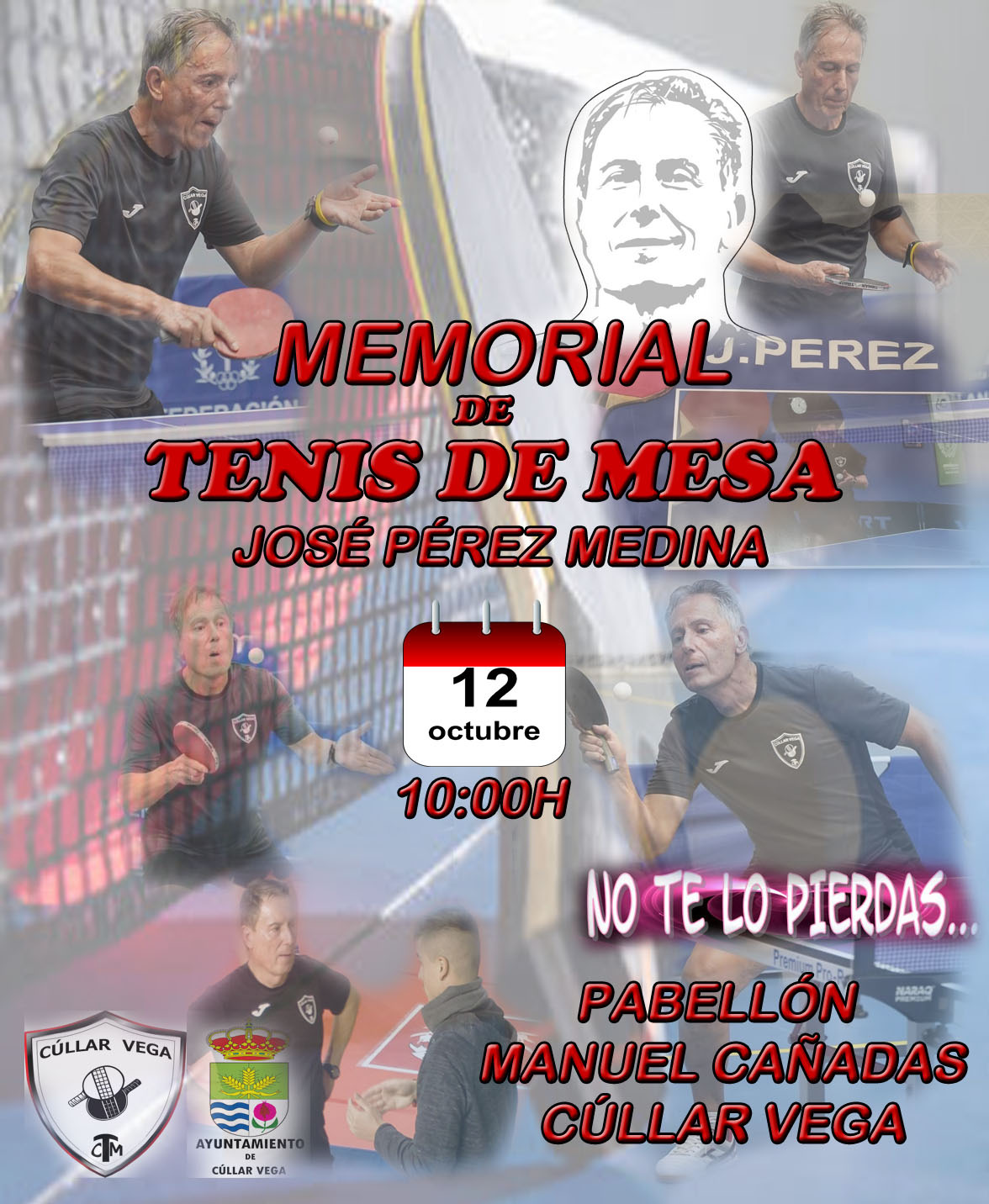 Memorial Tenis de Mesa «José Pérez Medina» el 12 de octubre