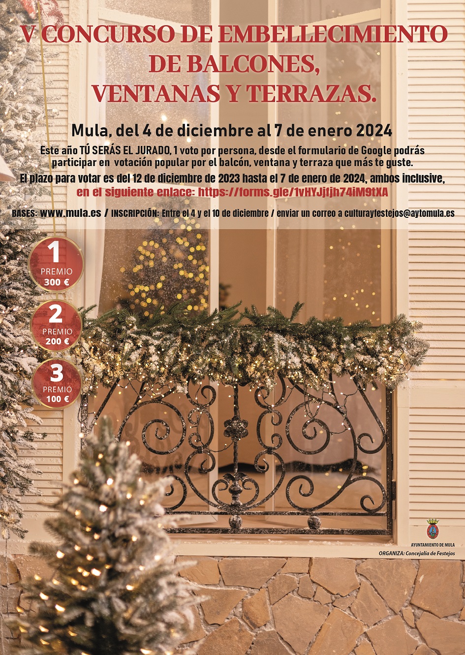 FESTEJOS | V Concurso de embellecimiento de balcones, ventanas y terrazas con motivos navideños