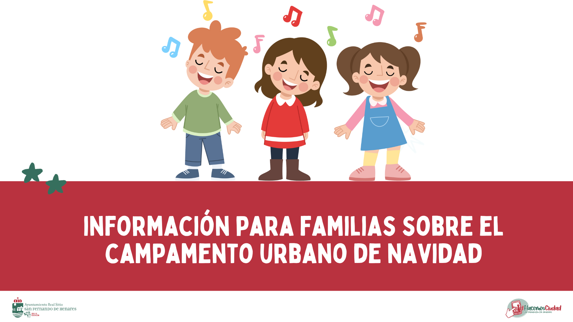 Información para familias sobre el Campamento Urbano de Navidad