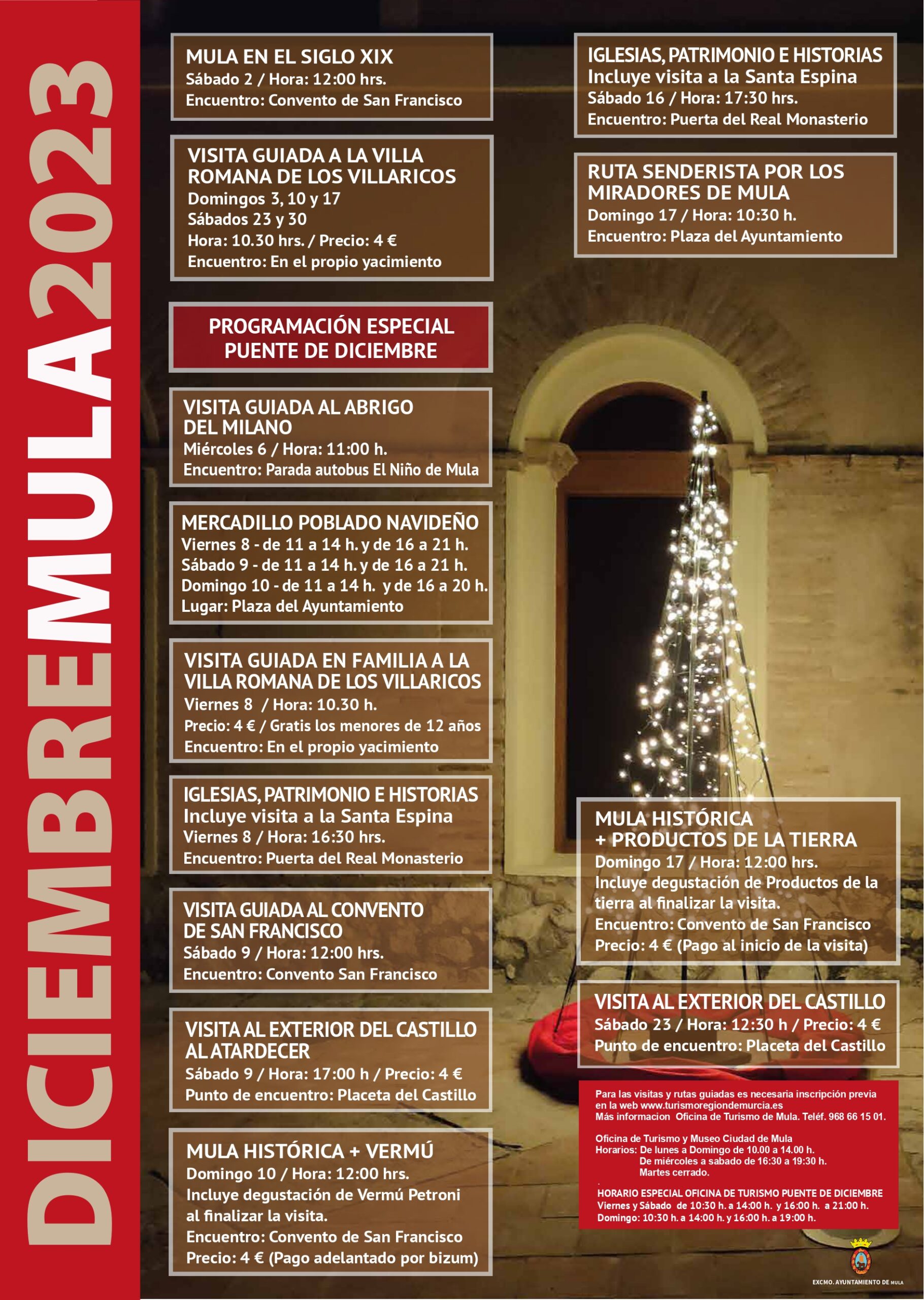 TURISMO| Programa de actividades de diciembre