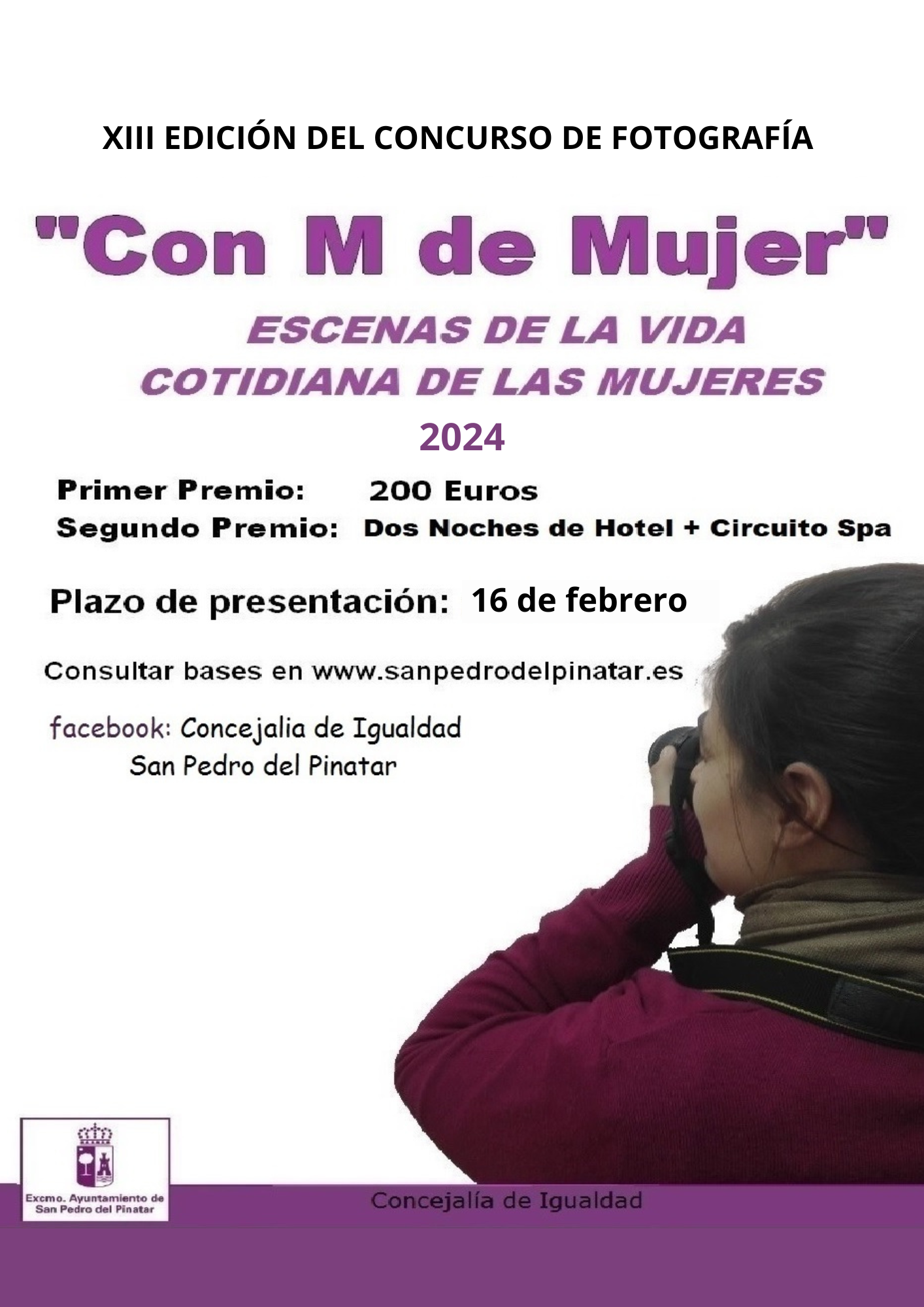 El Ayuntamiento de San Pedro del Pinatar convoca una nueva edición del concurso fotográfico “Con M de mujer”