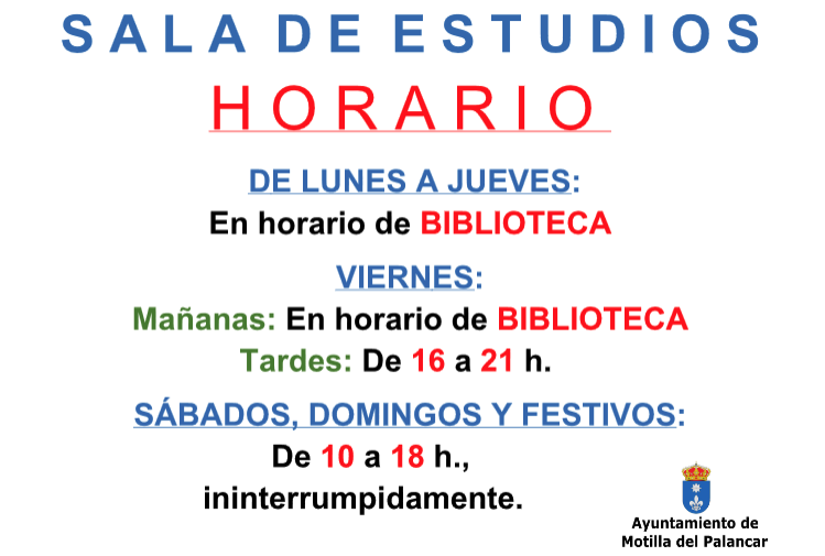 Horario Sala Estudios Fines de Semana