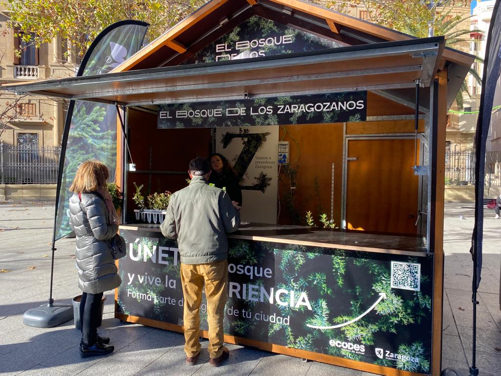 La caseta del Bosque de los Zaragozanos seguirá abierta en la plaza de Aragón hasta el próximo día 7 de enero. Noticia. Ayuntamiento de Zaragoza