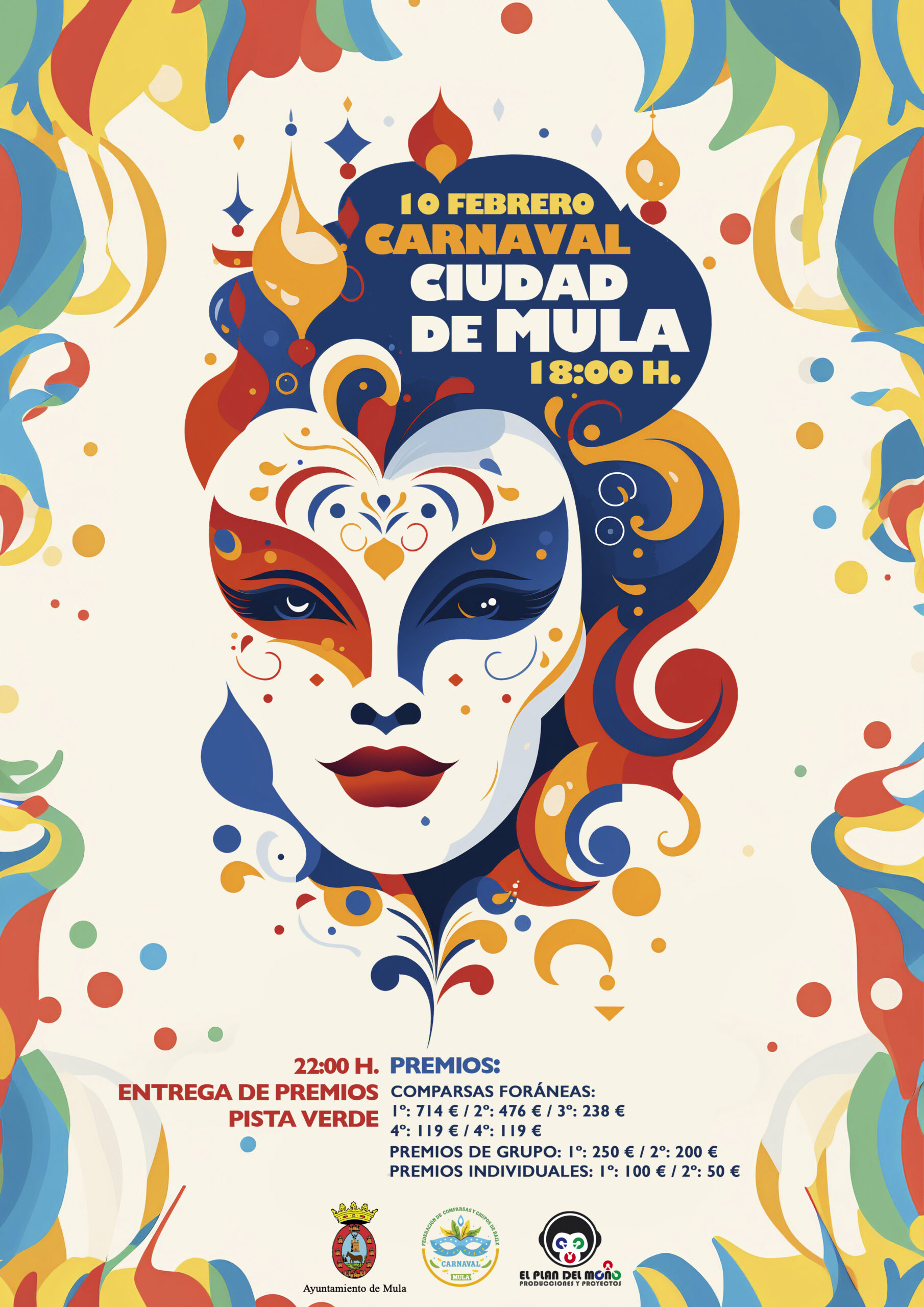 FESTEJOS| Gran Desfile del Carnaval de Mula 2024: comparsas y recorrido