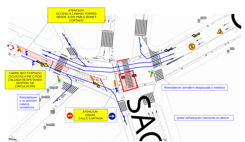 Las obras de renovación de la tubería arterial de paseo de Sagasta entran en su segunda fase en el cruce de Camino de las Torres y Juan Pablo Bonet. Noticia. Ayuntamiento de Zaragoza